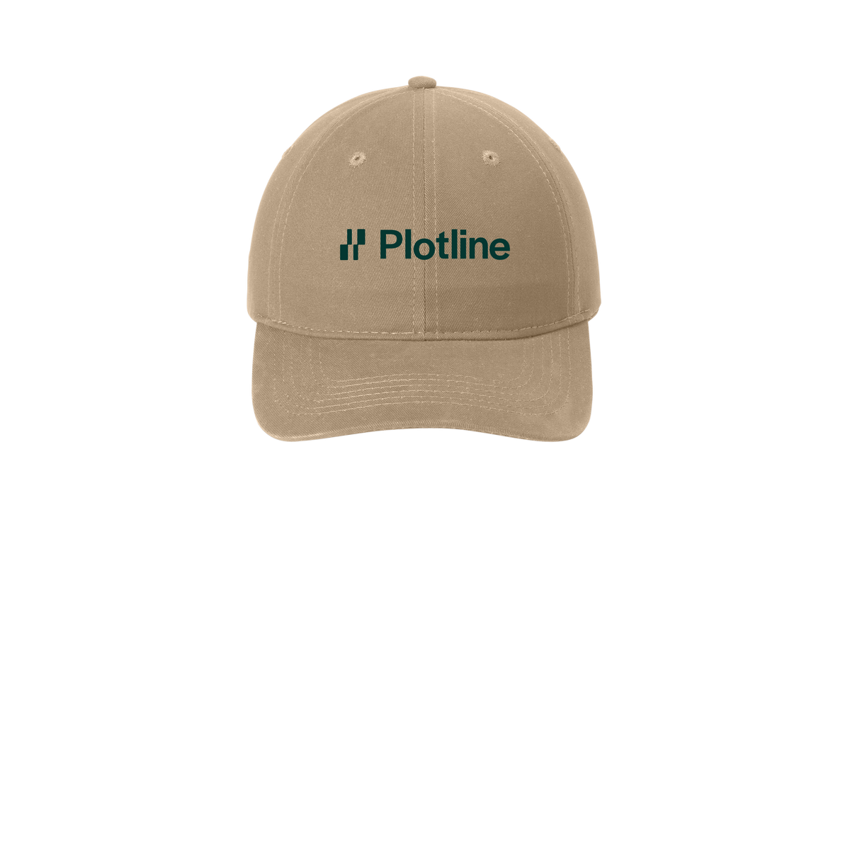 plotline-low-profile-dad-cap-embroidery-capfront-CP77-khaki-flat-front