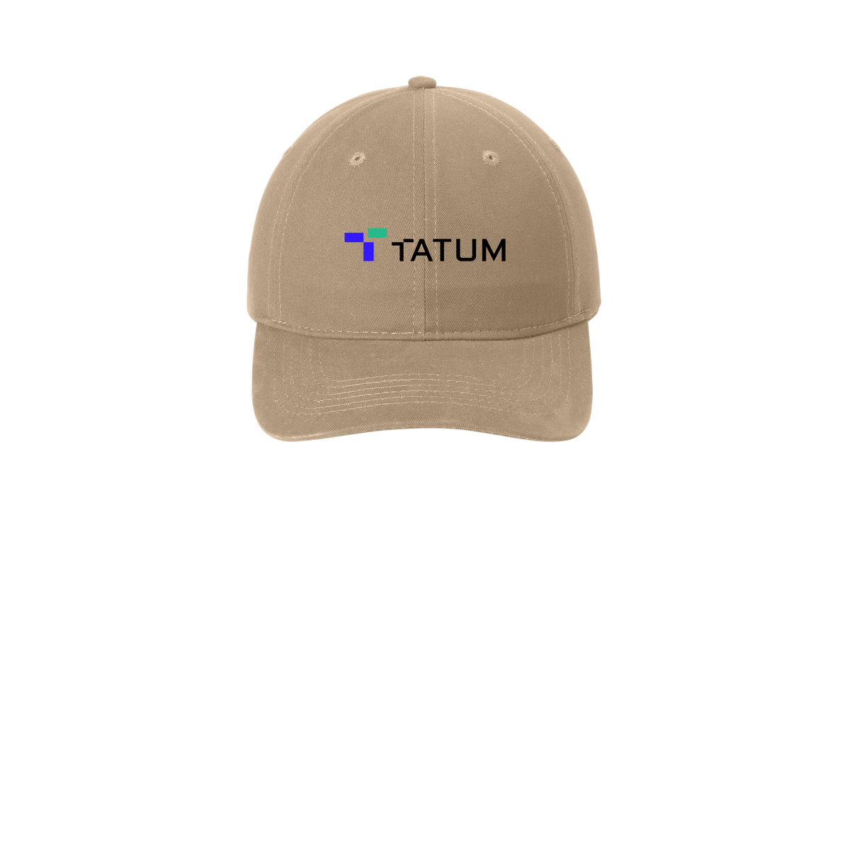 tatum-low-profile-dad-cap-embroidery-capfront-CP77-khaki-flat-front