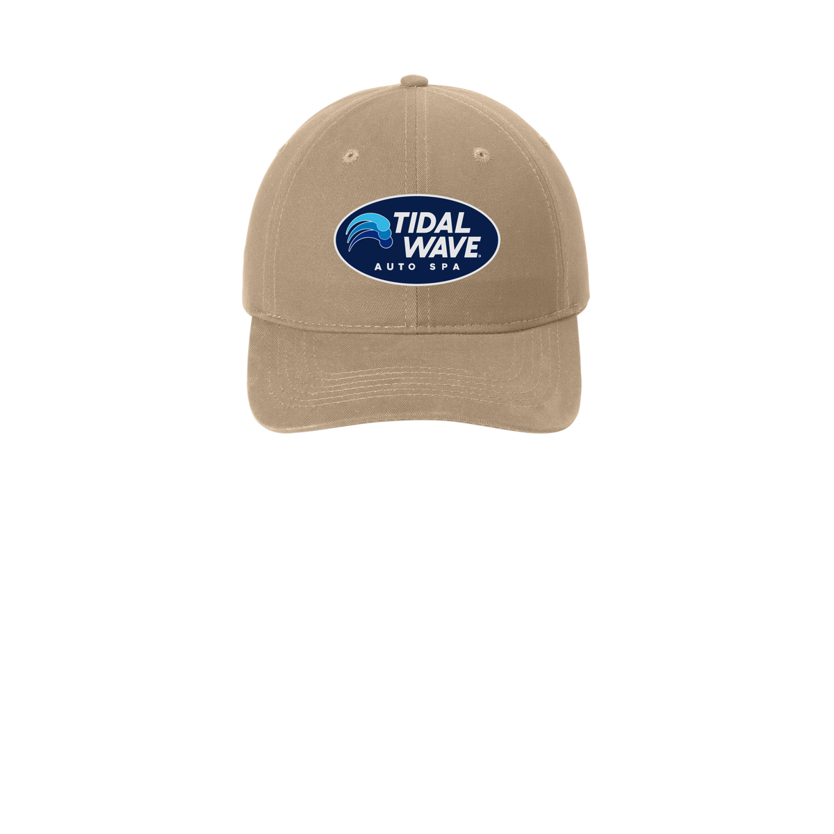 tidalwaveautospa-low-profile-dad-cap-embroidery-capfront-CP77-khaki-flat-front