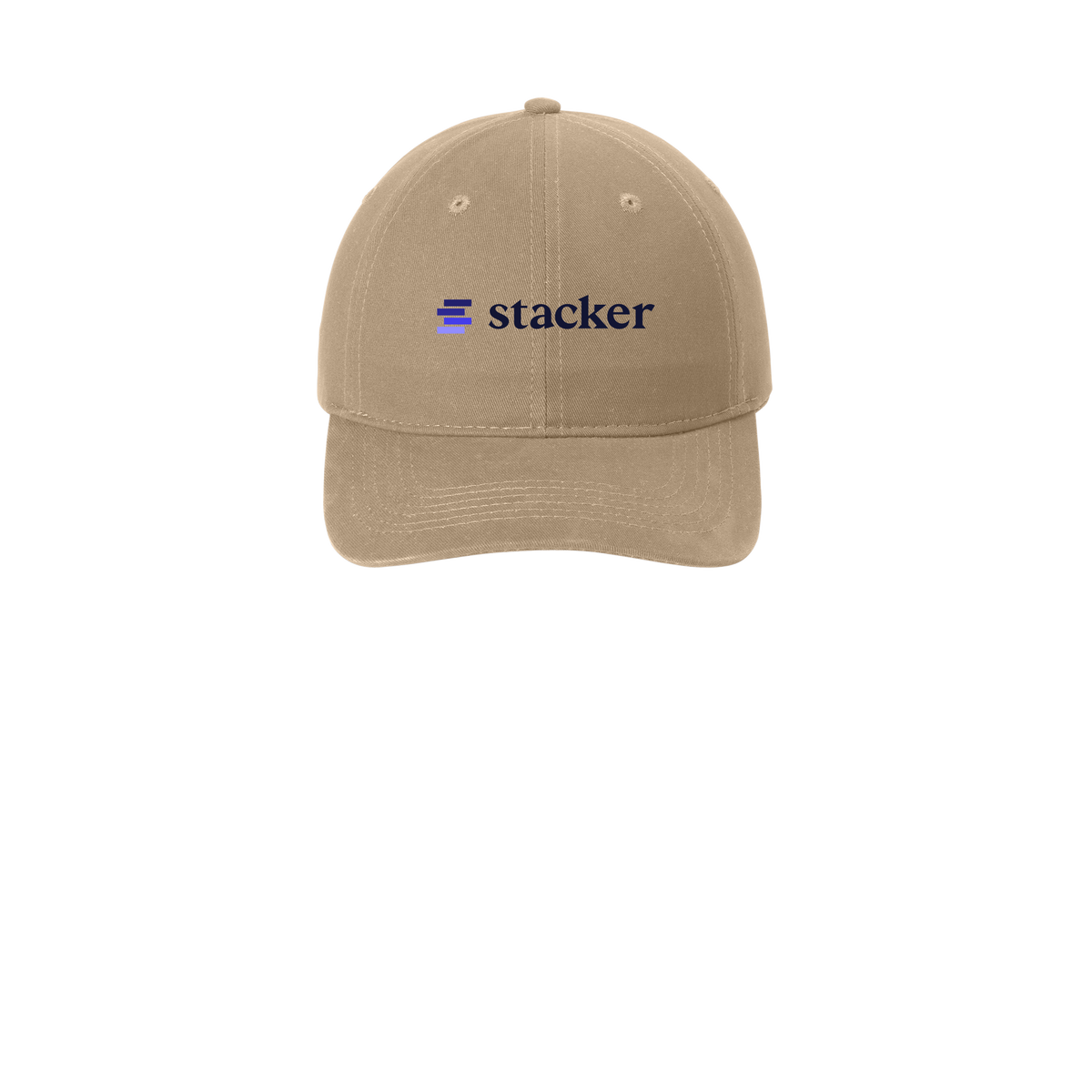 stacker-low-profile-dad-cap-embroidery-capfront-CP77-khaki-flat-front