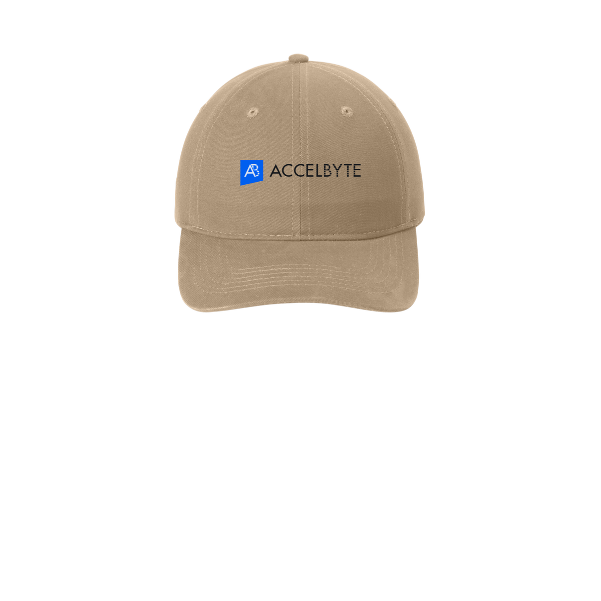 accelbyte-low-profile-dad-cap-embroidery-capfront-CP77-khaki-flat-front