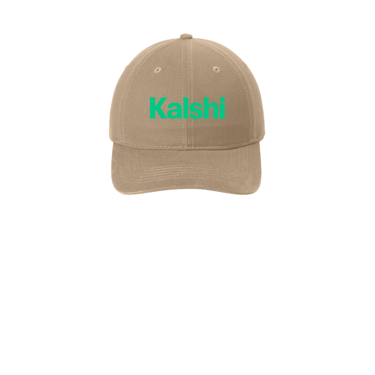 kalshi-low-profile-dad-cap-embroidery-capfront-CP77-khaki-flat-front