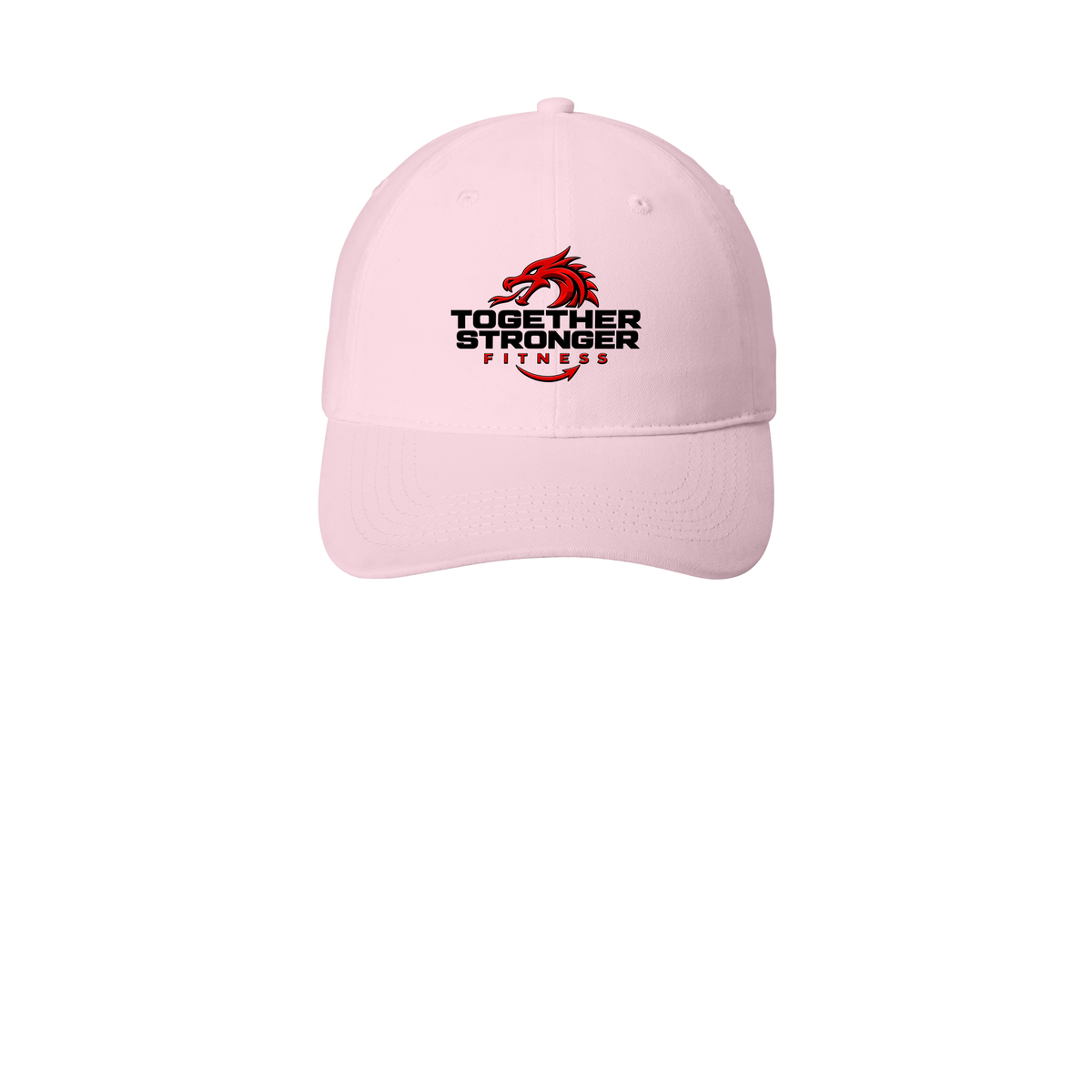 togetherstrongerfitness-low-profile-dad-cap-embroidery-capfront-CP77-lightpink-flat-front