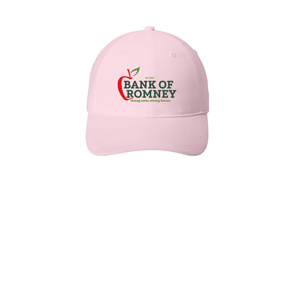 bankofromney-low-profile-dad-cap-embroidery-capfront-CP77-lightpink-flat-front