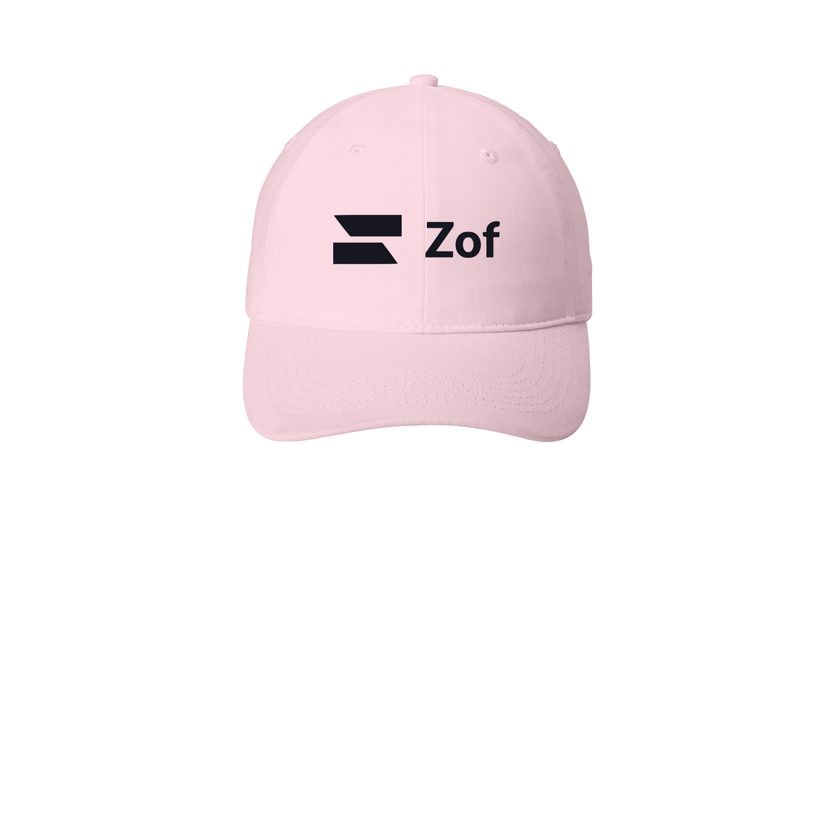 zof-low-profile-dad-cap-embroidery-capfront-CP77-lightpink-flat-front