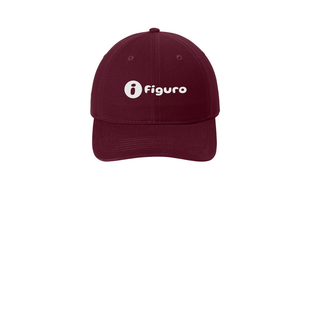 getfiguro-low-profile-dad-cap-embroidery-capfront-CP77-maroon-flat-front