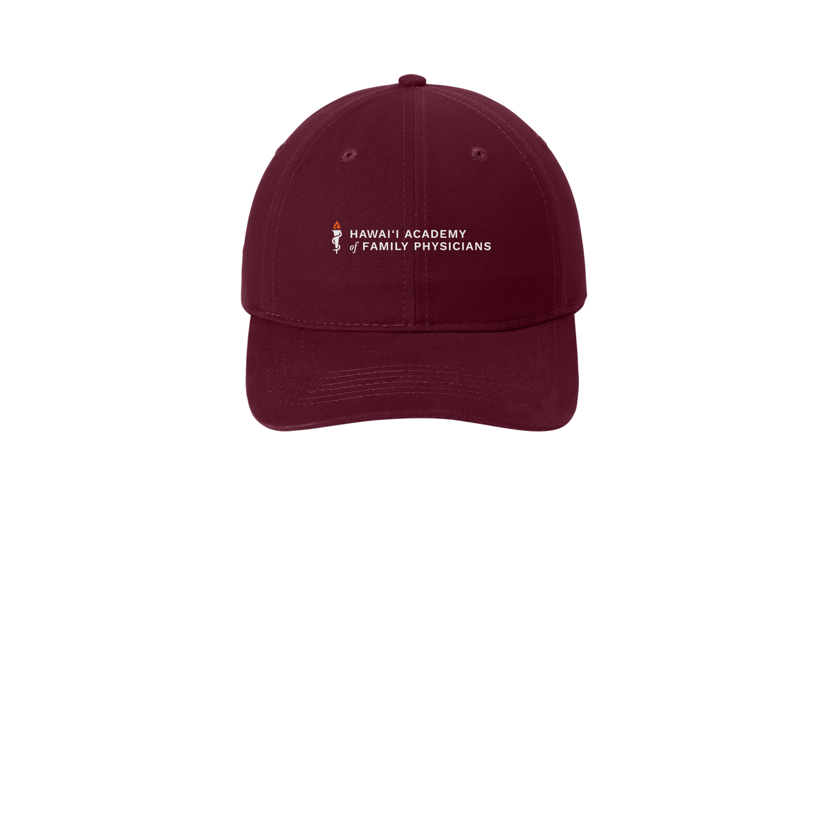 hafp-low-profile-dad-cap-embroidery-capfront-CP77-maroon-flat-front