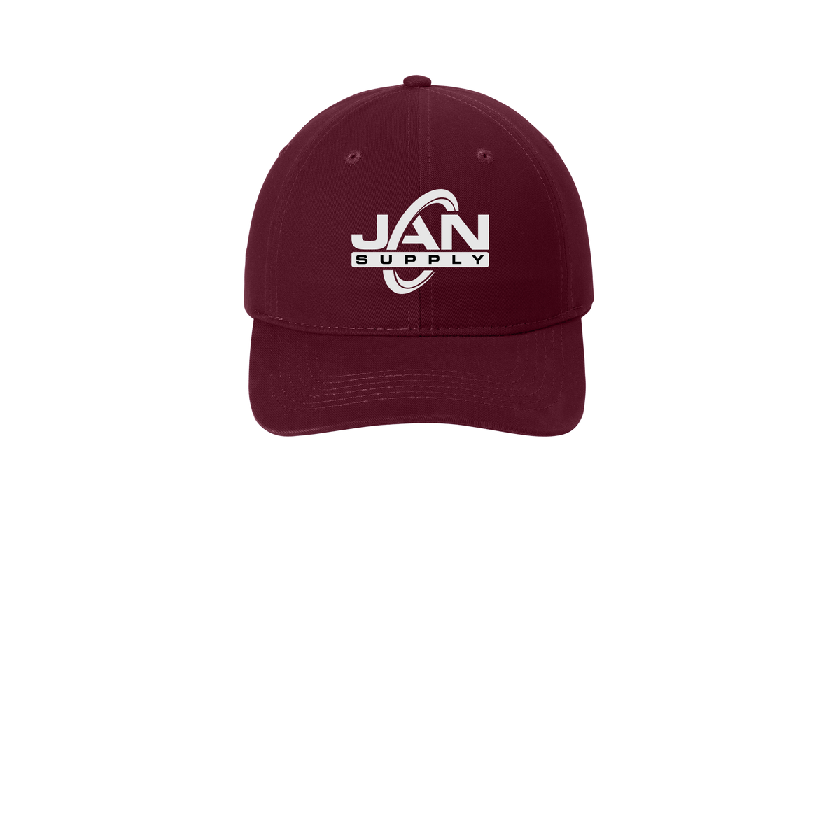 jan-pro-low-profile-dad-cap-embroidery-capfront-CP77-maroon-flat-front