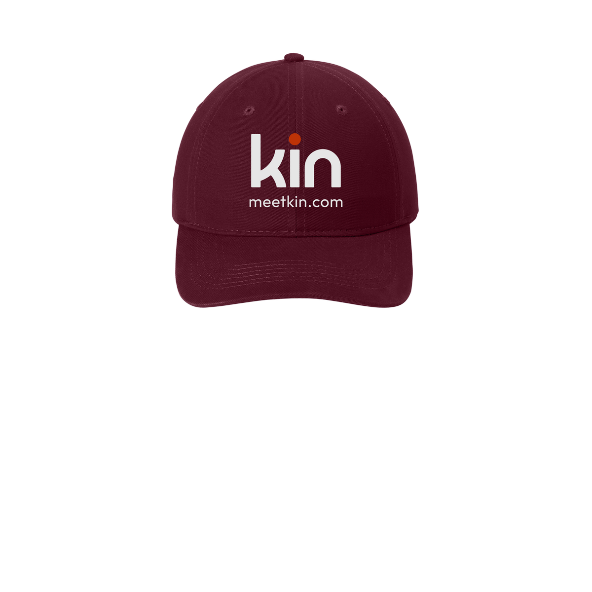 kin-low-profile-dad-cap-embroidery-capfront-CP77-maroon-flat-front