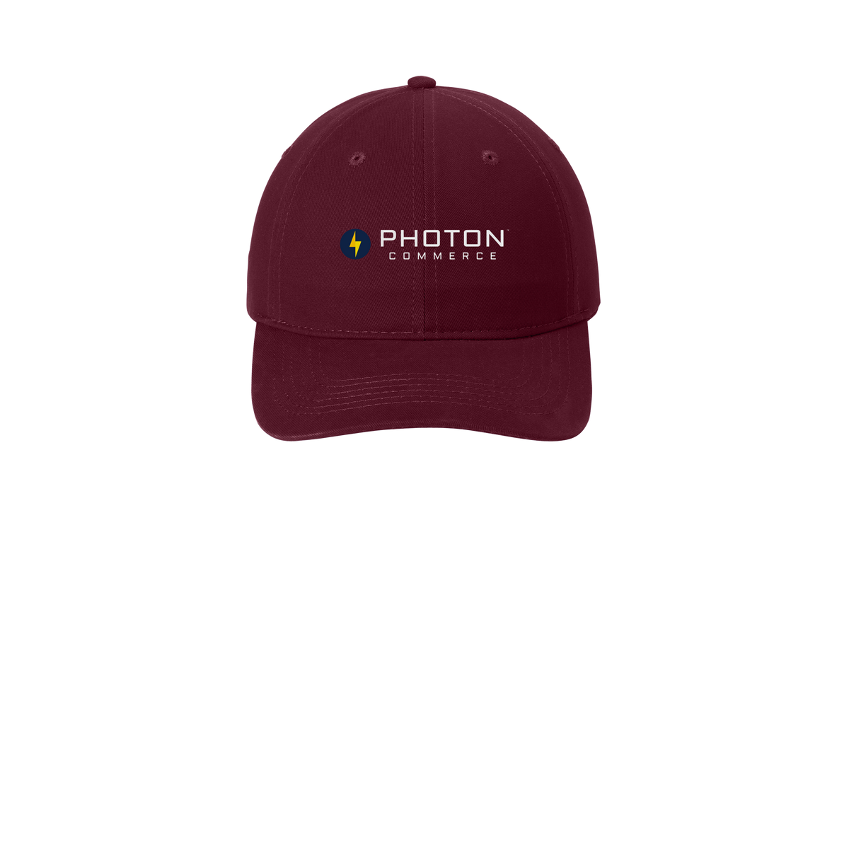 photoncommerce-low-profile-dad-cap-embroidery-capfront-CP77-maroon-flat-front