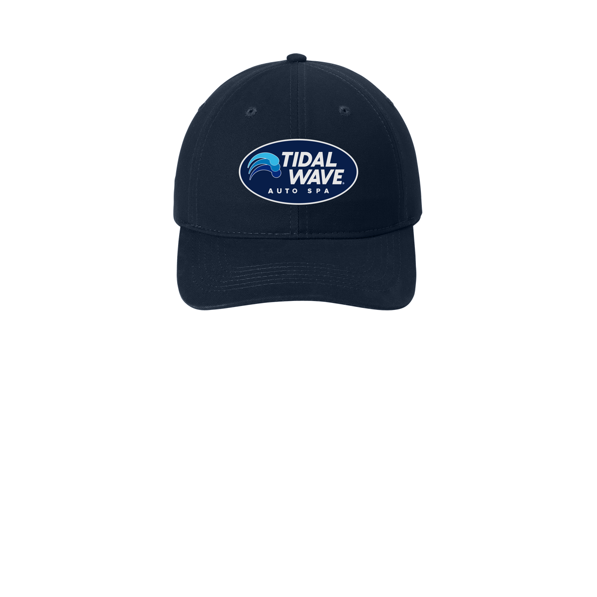 tidalwaveautospa-low-profile-dad-cap-embroidery-capfront-CP77-navy-flat-front
