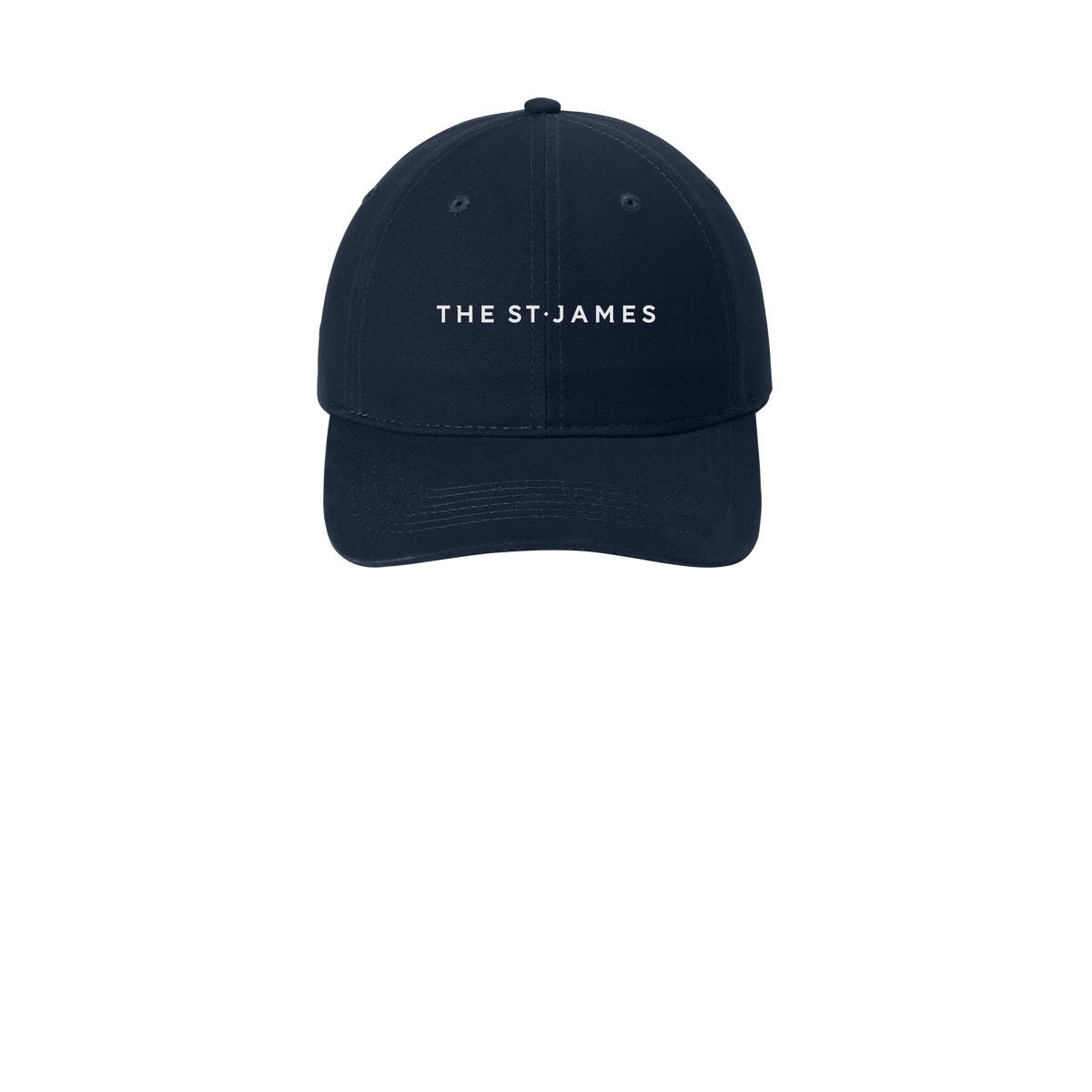 thestjames-low-profile-dad-cap-embroidery-capfront-CP77-navy-flat-front