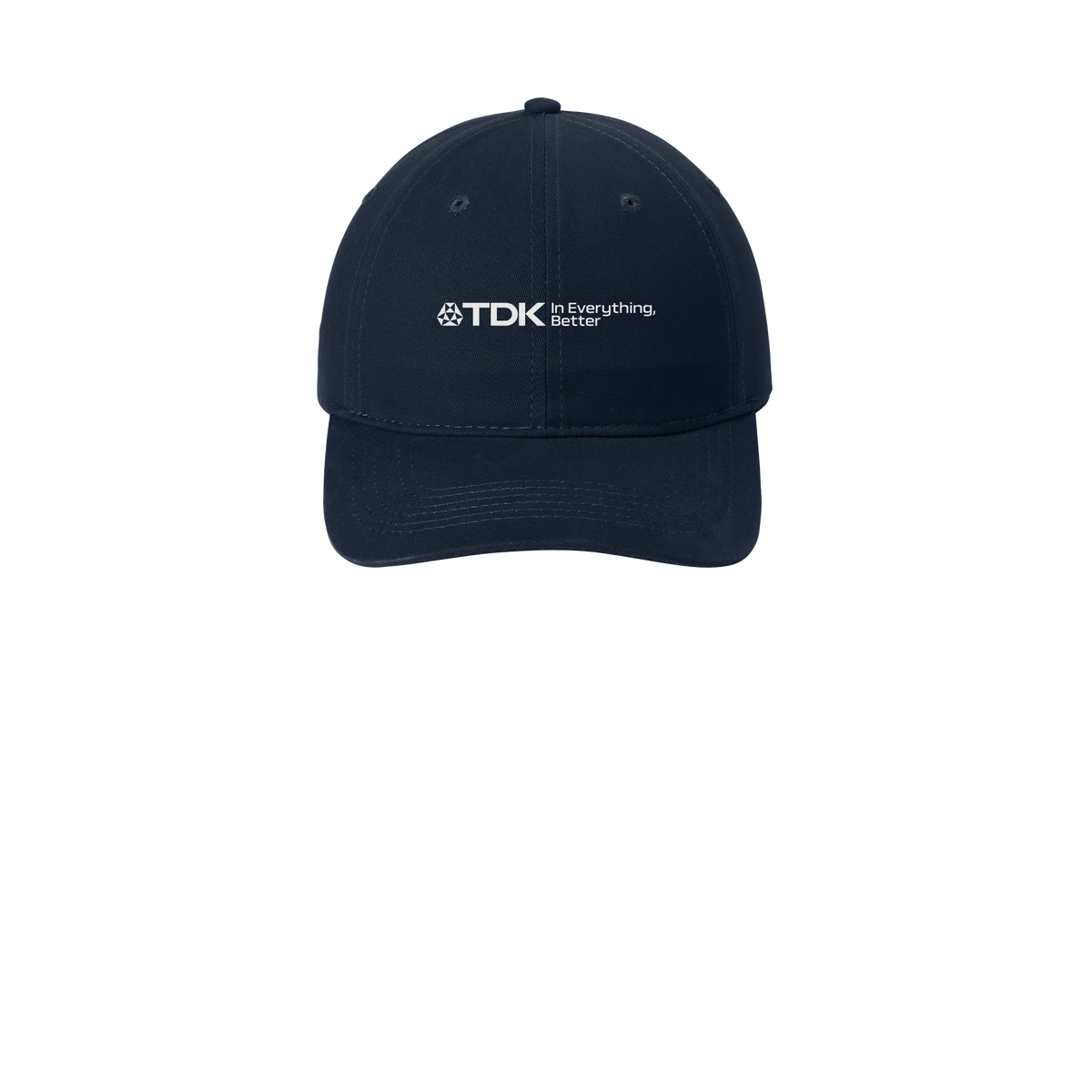 tdk-low-profile-dad-cap-embroidery-capfront-CP77-navy-flat-front