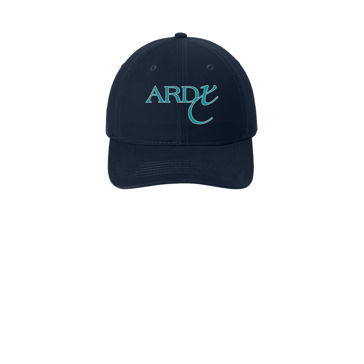 ardx-low-profile-dad-cap-embroidery-capfront-CP77-navy-flat-front