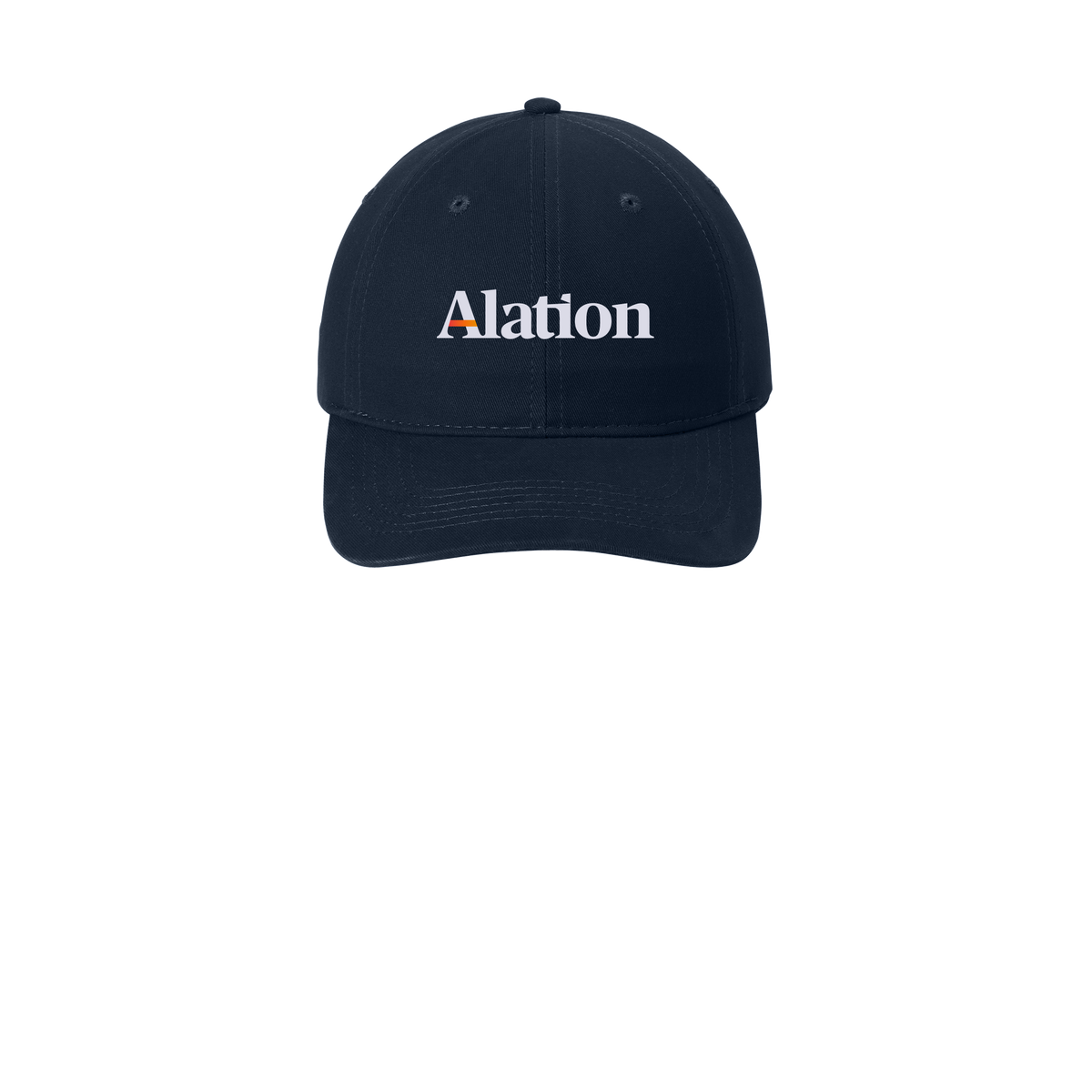 alation-low-profile-dad-cap-embroidery-capfront-CP77-navy-flat-front