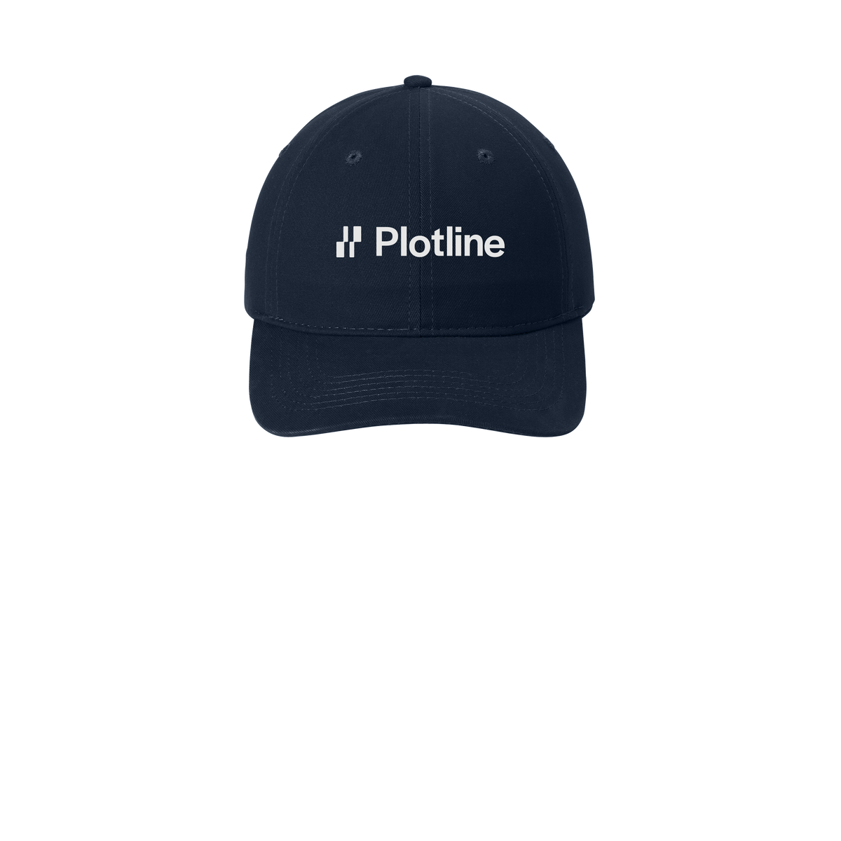 plotline-low-profile-dad-cap-embroidery-capfront-CP77-navy-flat-front