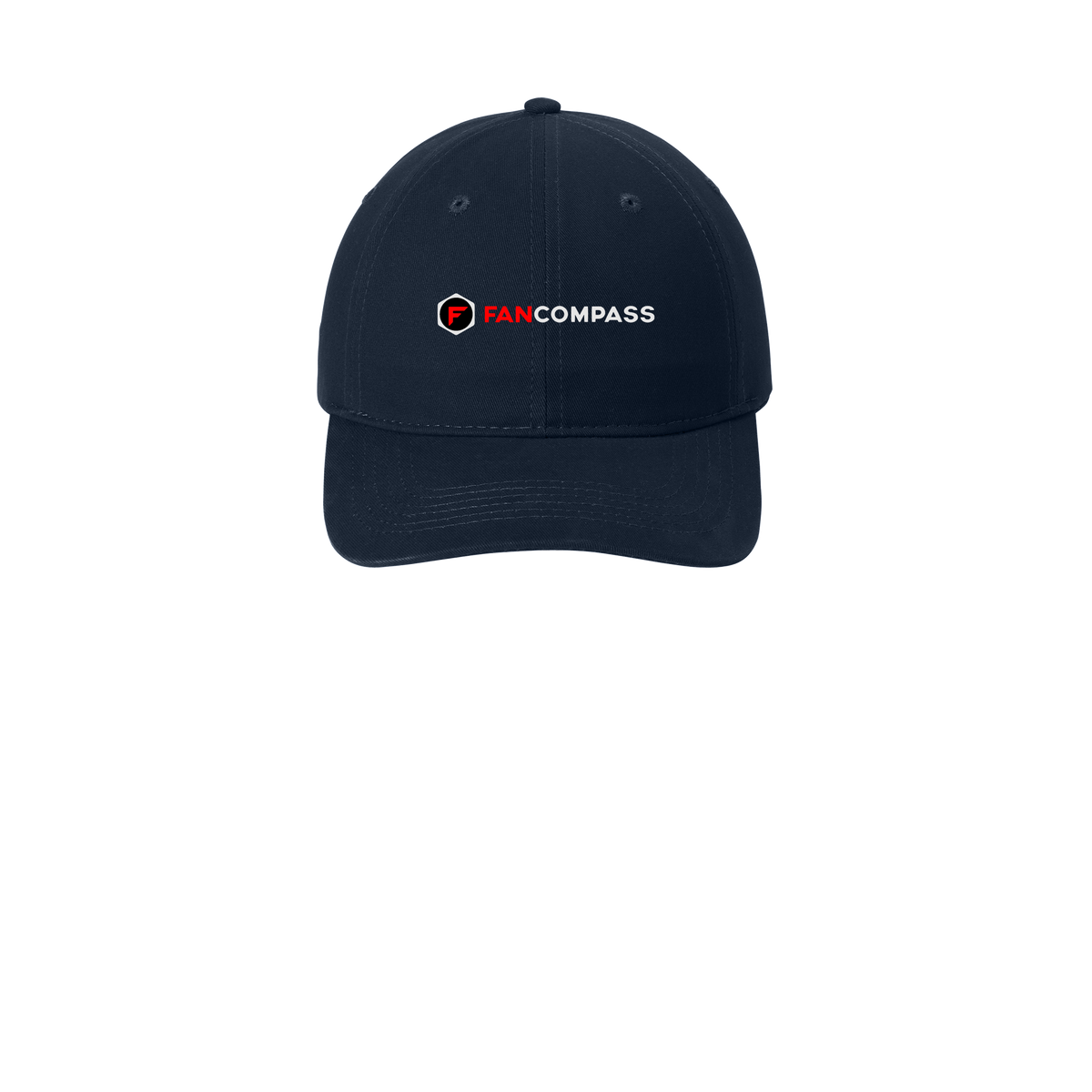 fancompass-low-profile-dad-cap-embroidery-capfront-CP77-navy-flat-front