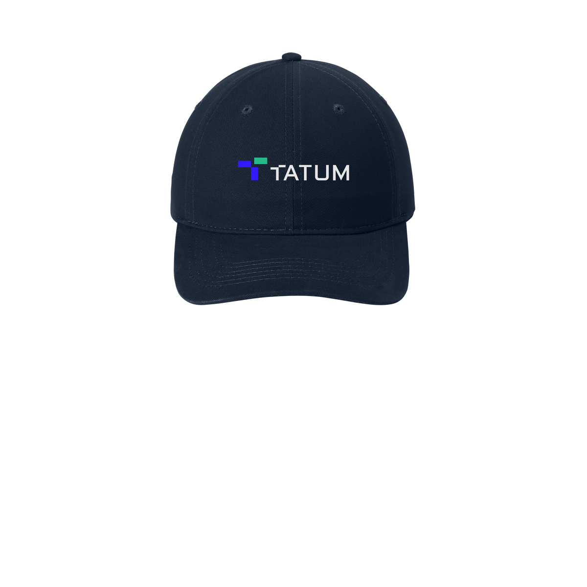 tatum-low-profile-dad-cap-embroidery-capfront-CP77-navy-flat-front