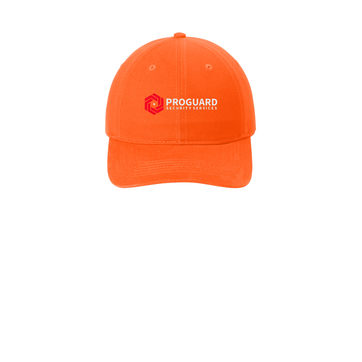 proguardsecurityservices-low-profile-dad-cap-embroidery-capfront-CP77-orange-flat-front