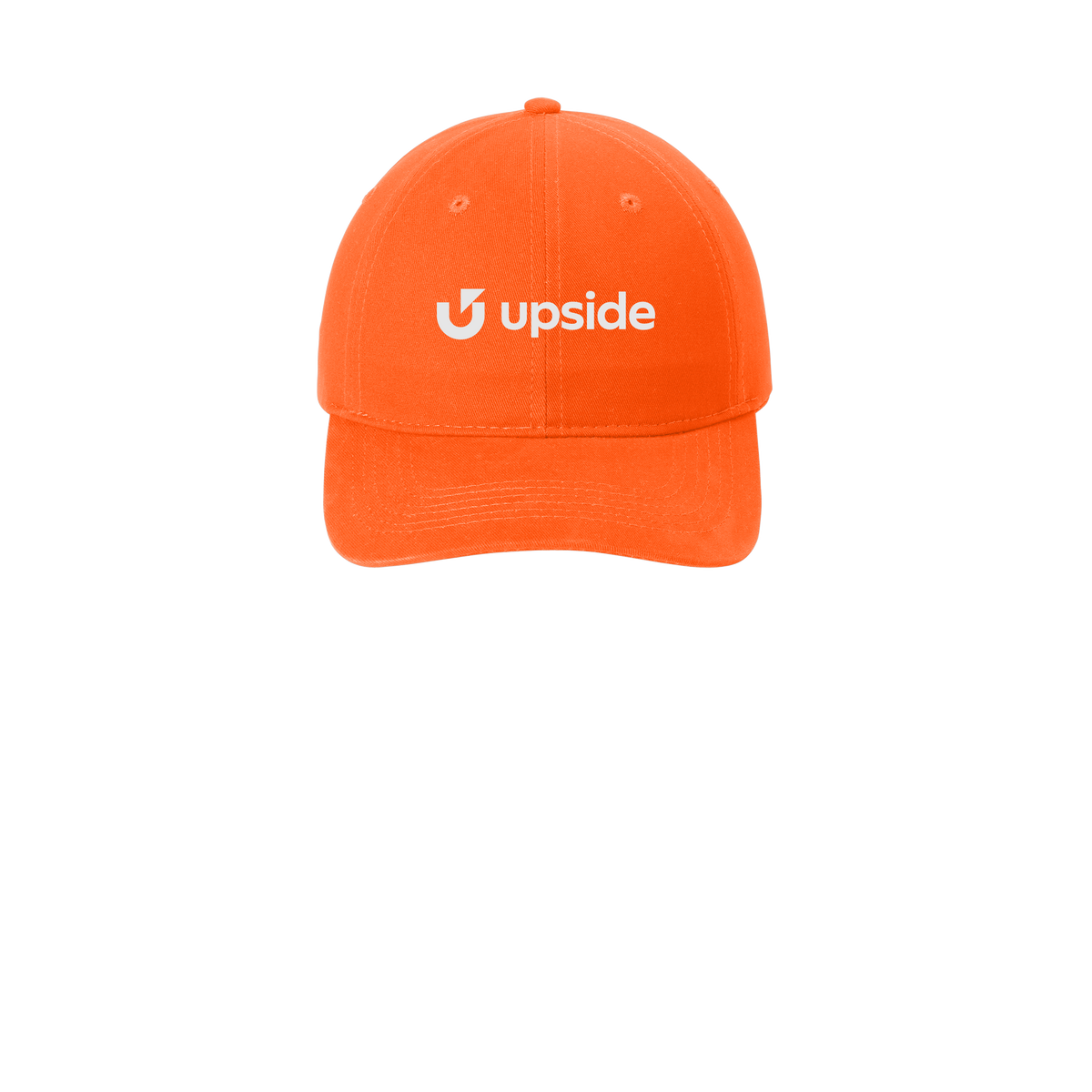 upside-low-profile-dad-cap-embroidery-capfront-CP77-orange-flat-front