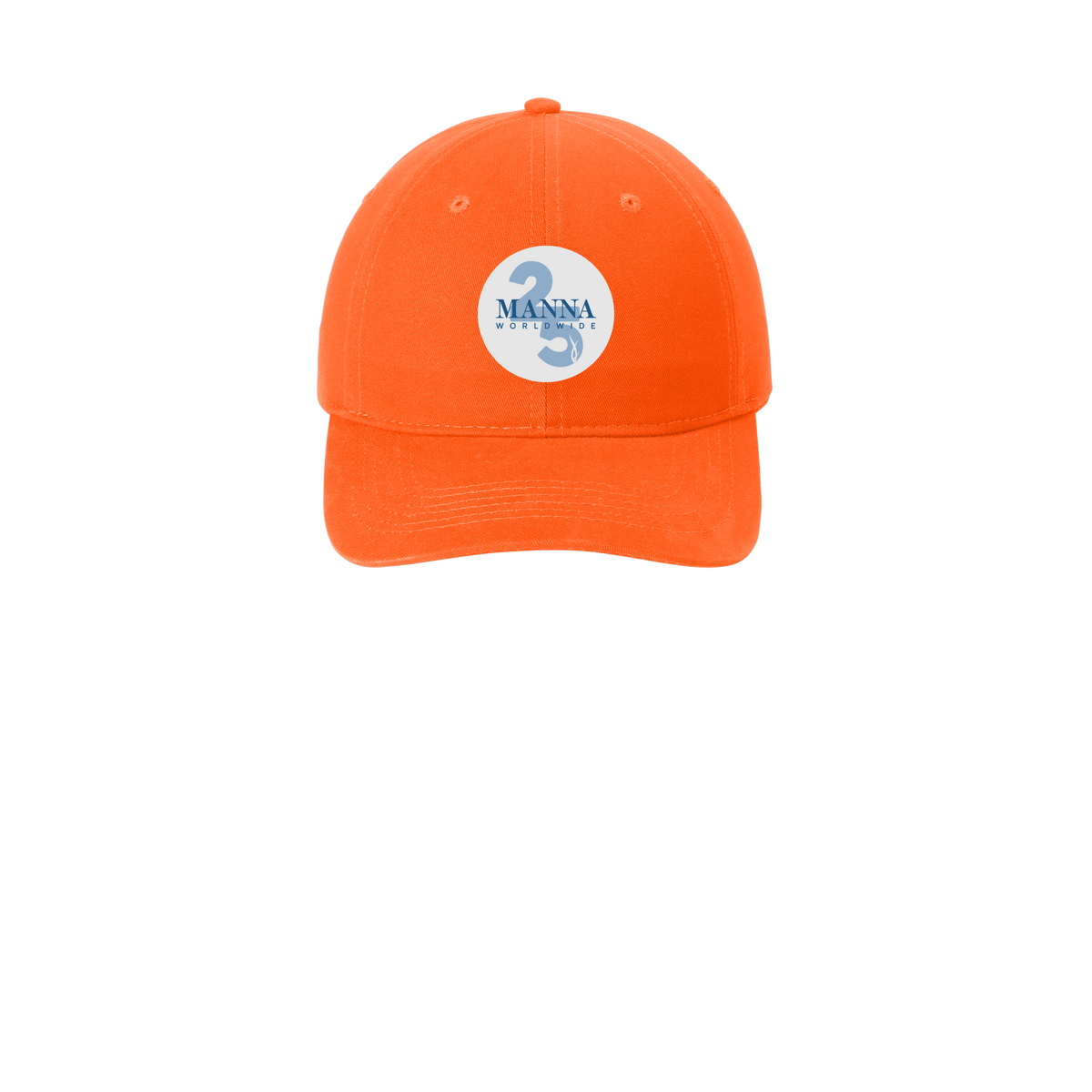 mannaworldwide-low-profile-dad-cap-embroidery-capfront-CP77-orange-flat-front