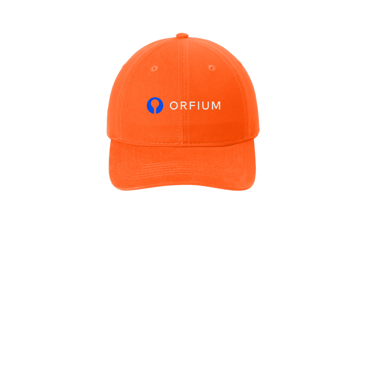 orfium-low-profile-dad-cap-embroidery-capfront-CP77-orange-flat-front