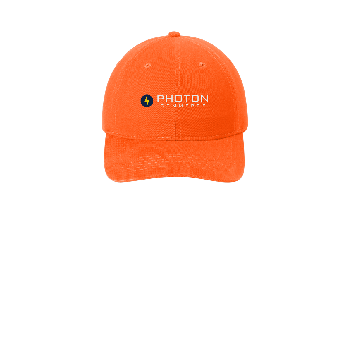 photoncommerce-low-profile-dad-cap-embroidery-capfront-CP77-orange-flat-front