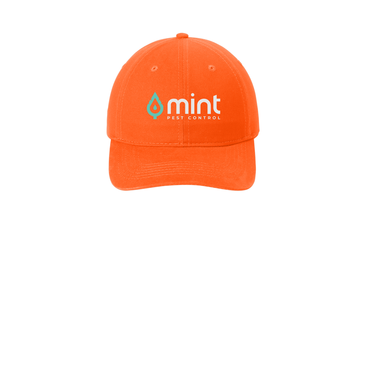mintpest-low-profile-dad-cap-embroidery-capfront-CP77-orange-flat-front