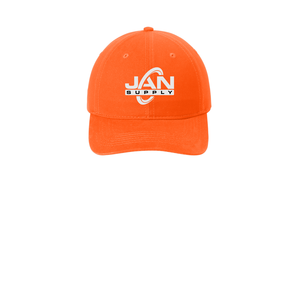 jan-pro-low-profile-dad-cap-embroidery-capfront-CP77-orange-flat-front