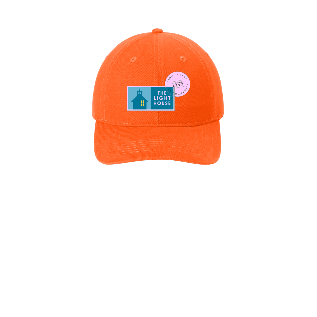 lhcampus-low-profile-dad-cap-embroidery-capfront-CP77-orange-flat-front