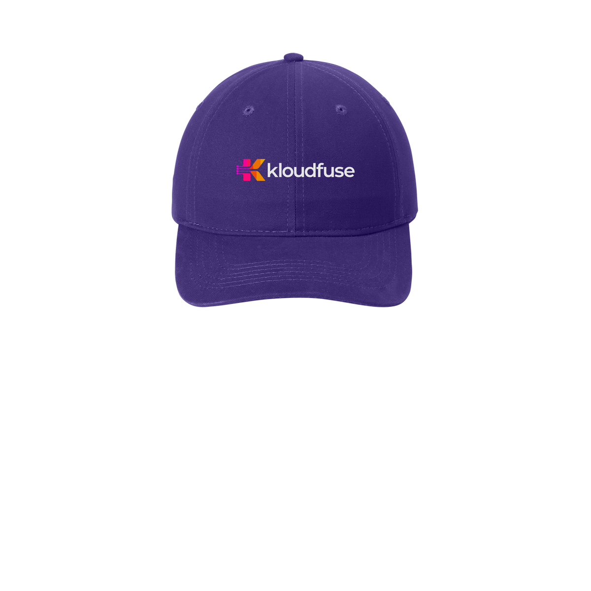 kloudfuse-low-profile-dad-cap-embroidery-capfront-CP77-purple-flat-front