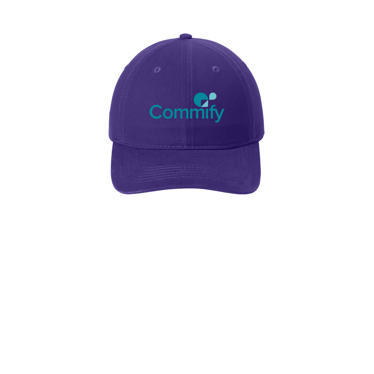 commify-low-profile-dad-cap-embroidery-capfront-CP77-purple-flat-front