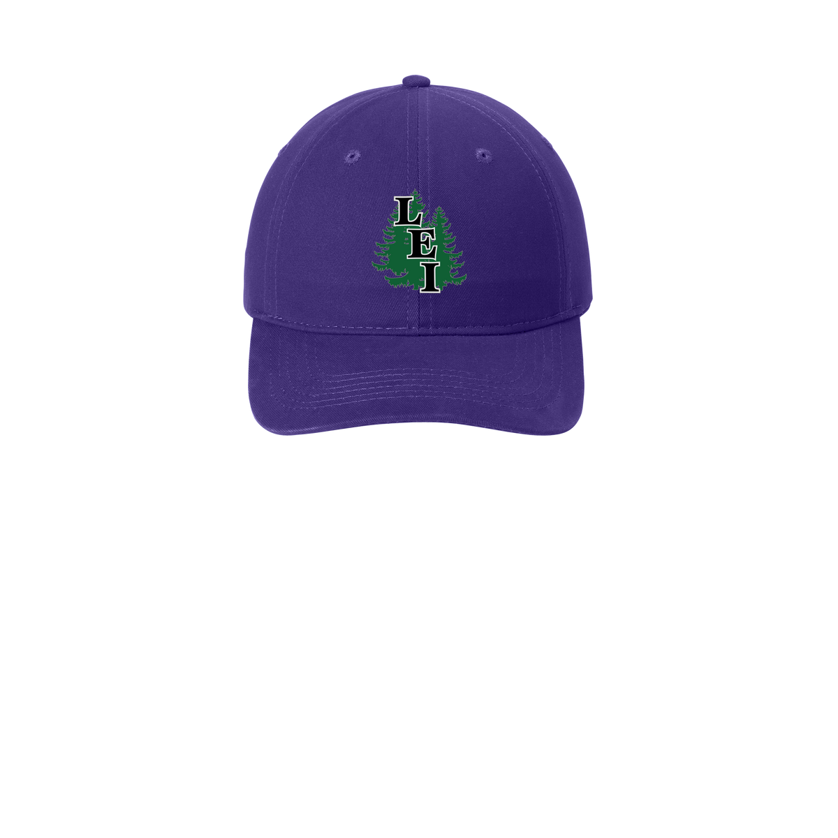 leisite-low-profile-dad-cap-embroidery-capfront-CP77-purple-flat-front