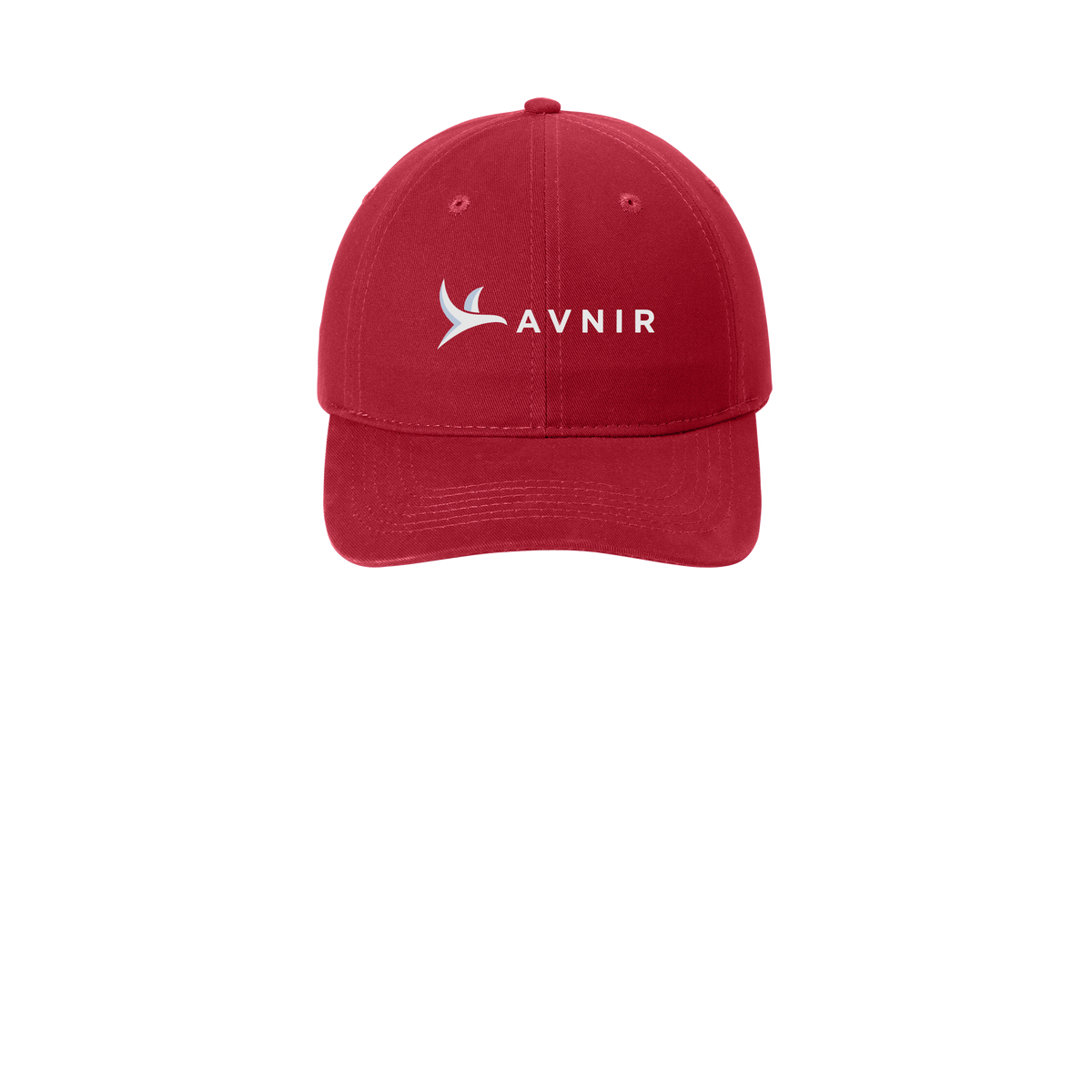 avnir-low-profile-dad-cap-embroidery-capfront-CP77-red-flat-front
