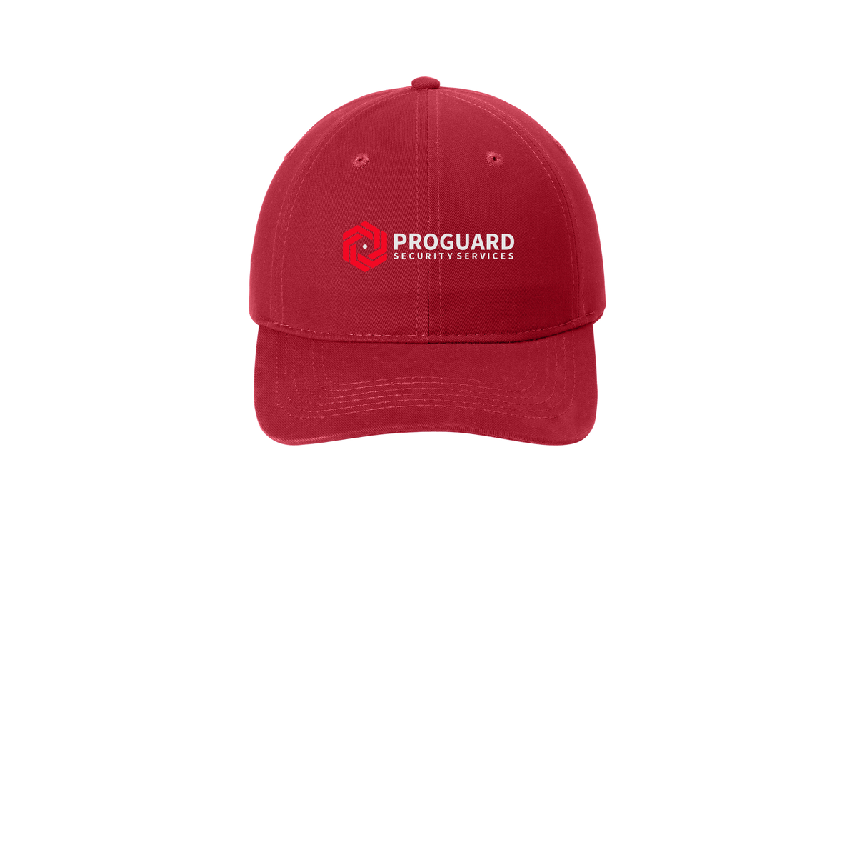 proguardsecurityservices-low-profile-dad-cap-embroidery-capfront-CP77-red-flat-front