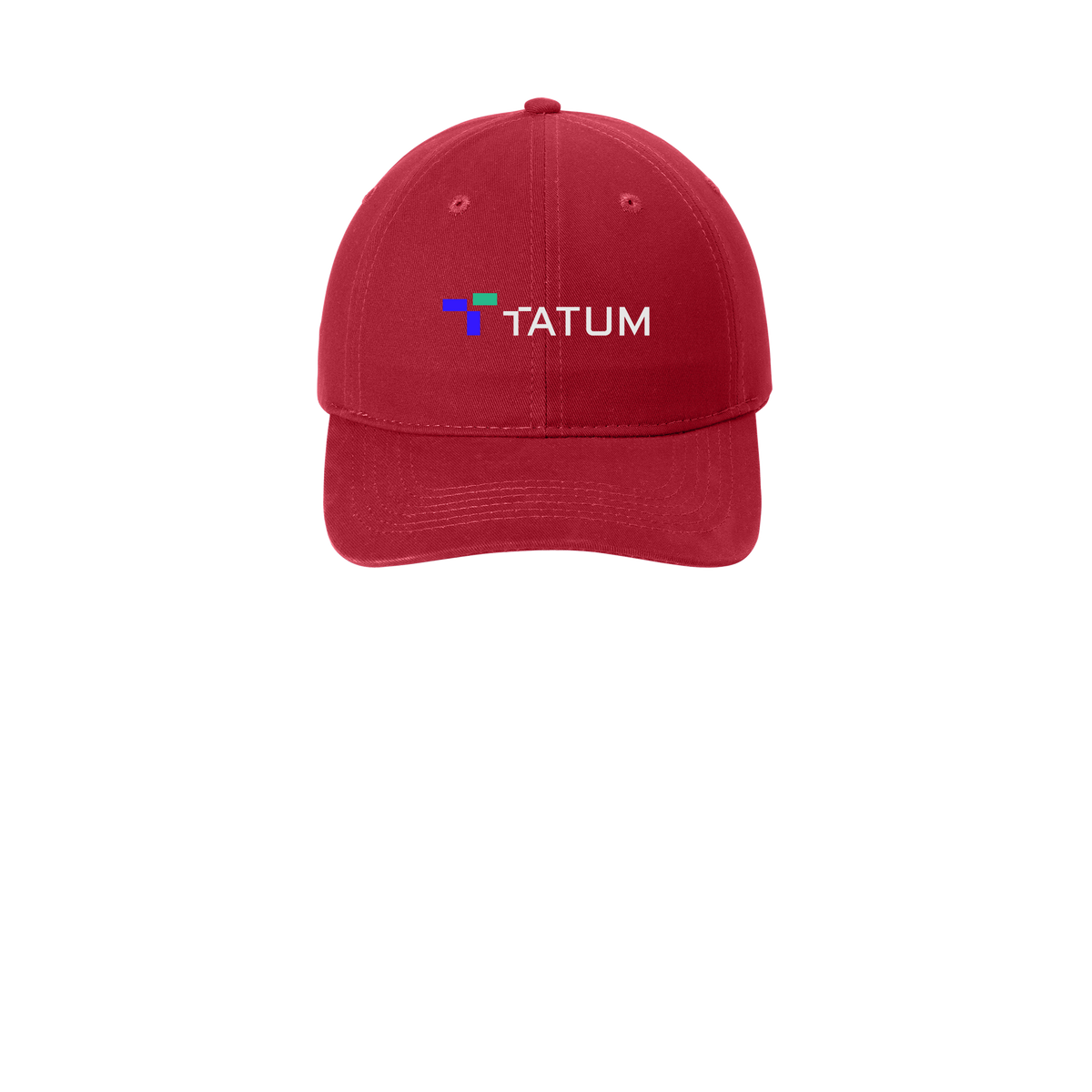 tatum-low-profile-dad-cap-embroidery-capfront-CP77-red-flat-front