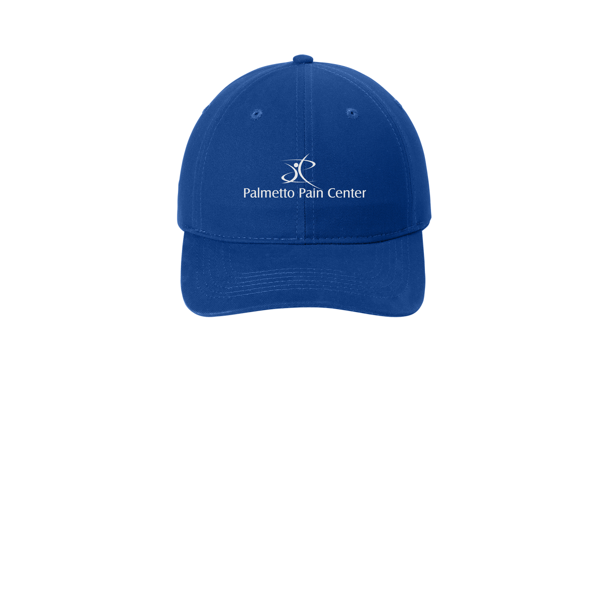 palmetto-pain-center-low-profile-dad-cap-embroidery-capfront-CP77-royal-flat-front