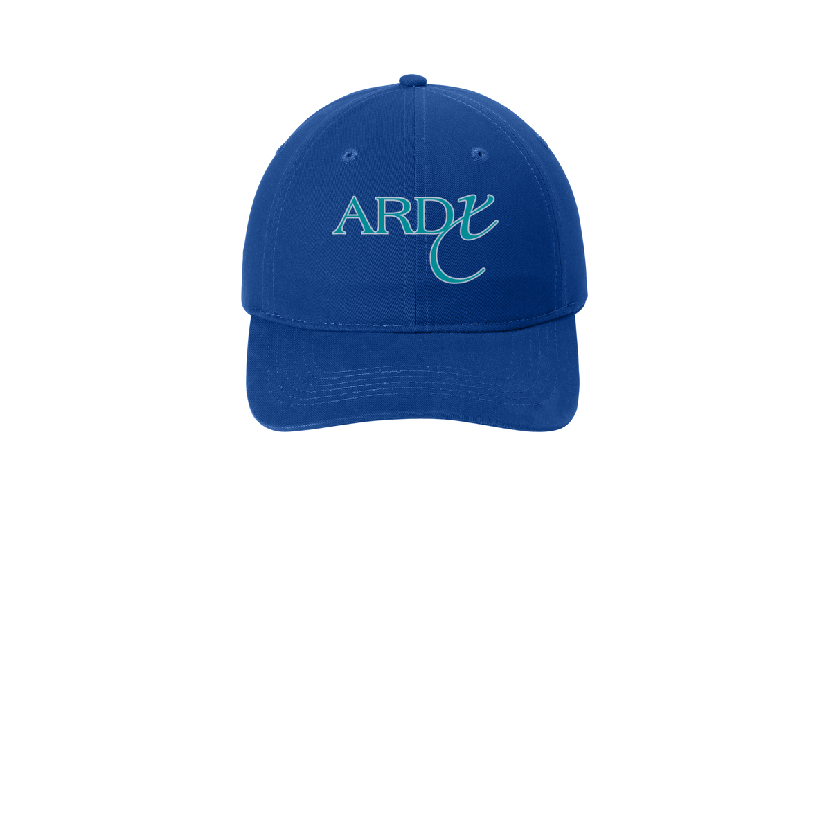 ardx-low-profile-dad-cap-embroidery-capfront-CP77-royal-flat-front