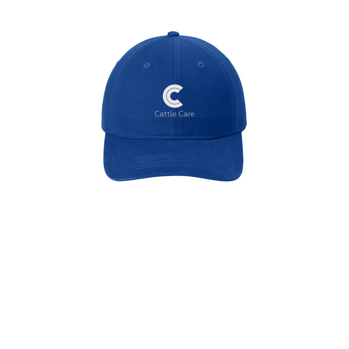 cattle-care-low-profile-dad-cap-embroidery-capfront-CP77-royal-flat-front