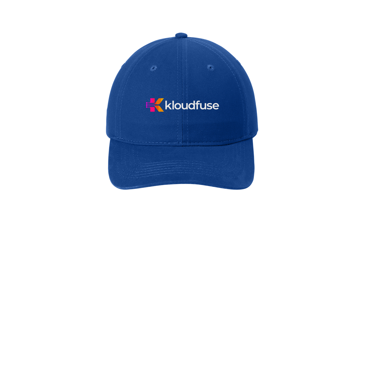 kloudfuse-low-profile-dad-cap-embroidery-capfront-CP77-royal-flat-front