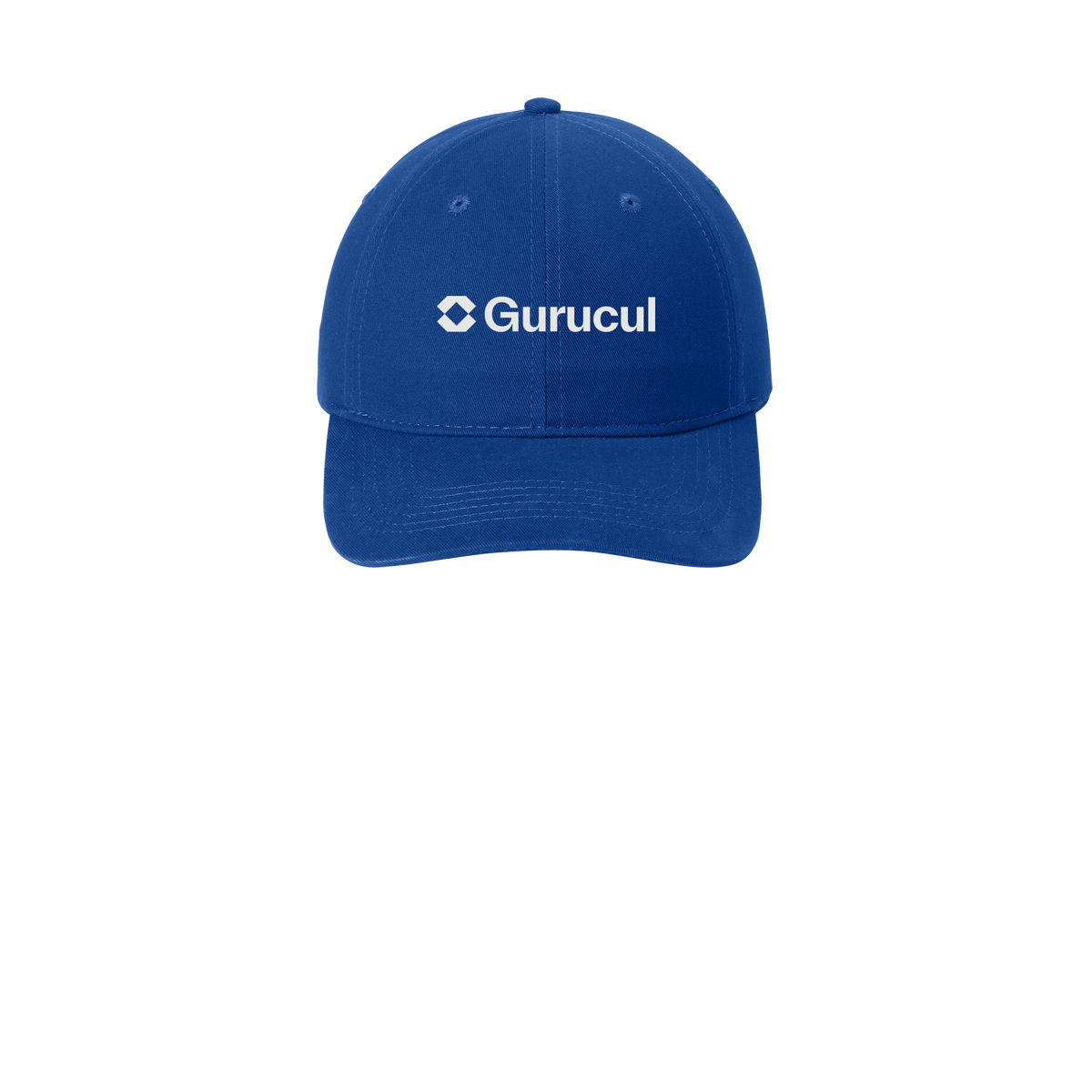 gurucul-low-profile-dad-cap-embroidery-capfront-CP77-royal-flat-front