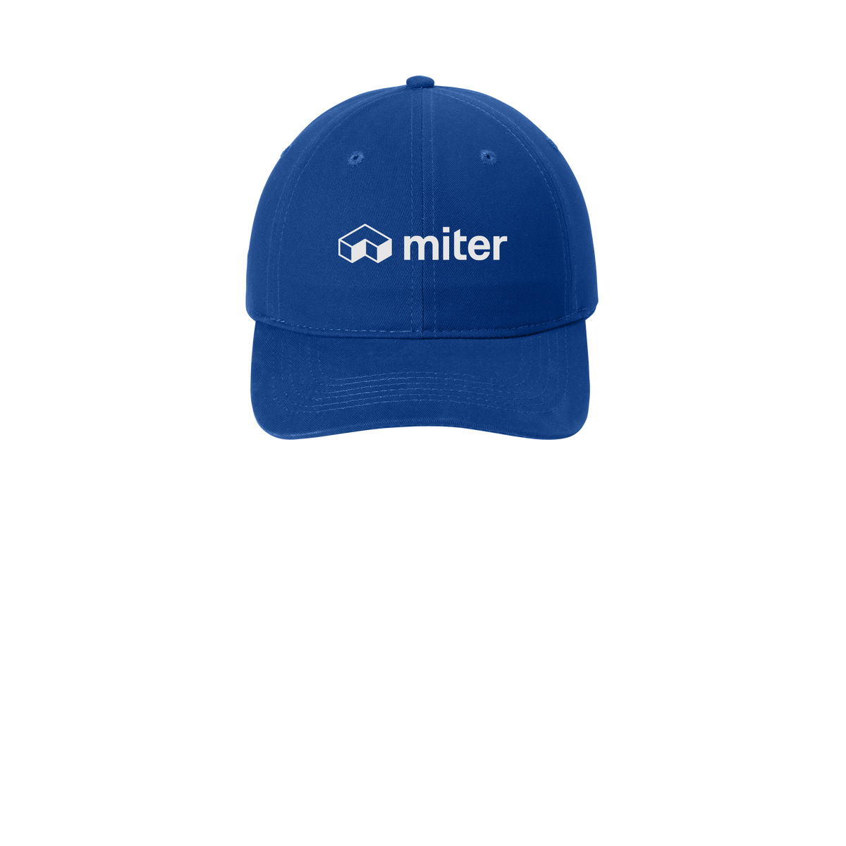 miter-low-profile-dad-cap-embroidery-capfront-CP77-royal-flat-front