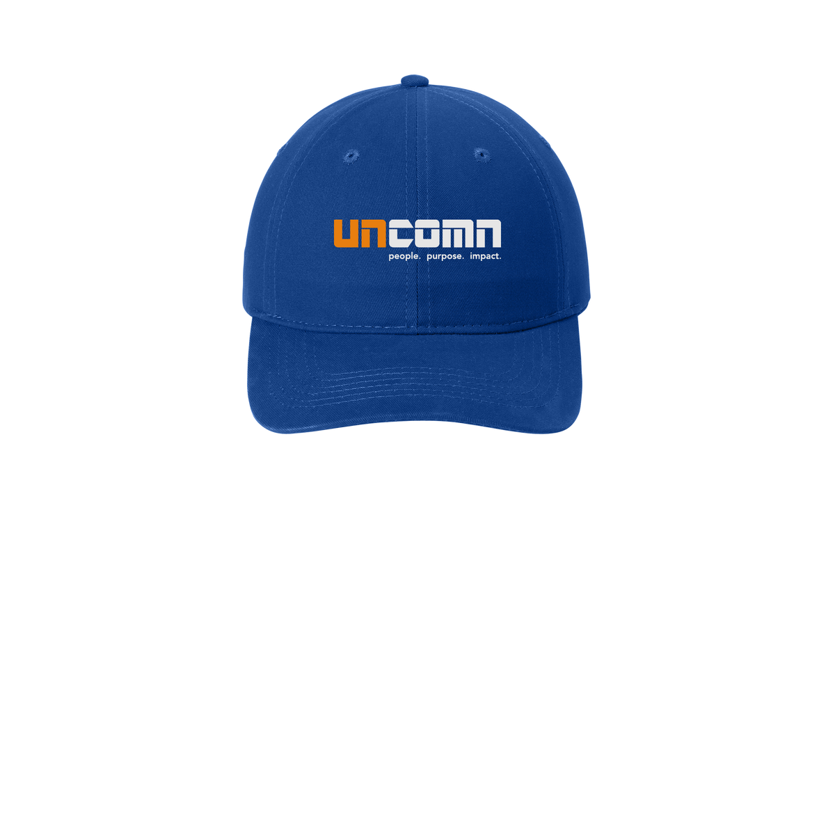 uncomn-low-profile-dad-cap-embroidery-capfront-CP77-royal-flat-front