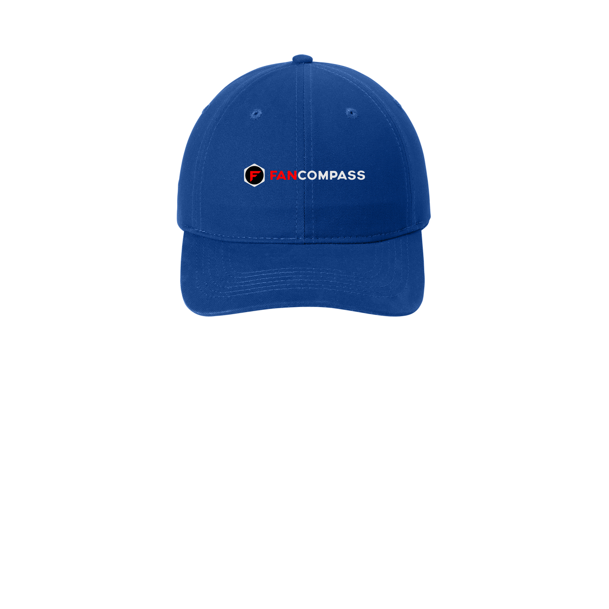 fancompass-low-profile-dad-cap-embroidery-capfront-CP77-royal-flat-front