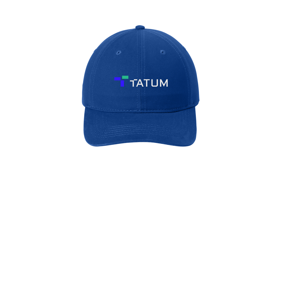 tatum-low-profile-dad-cap-embroidery-capfront-CP77-royal-flat-front