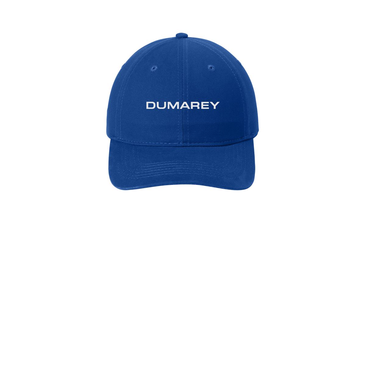 dumarey-low-profile-dad-cap-embroidery-capfront-CP77-royal-flat-front