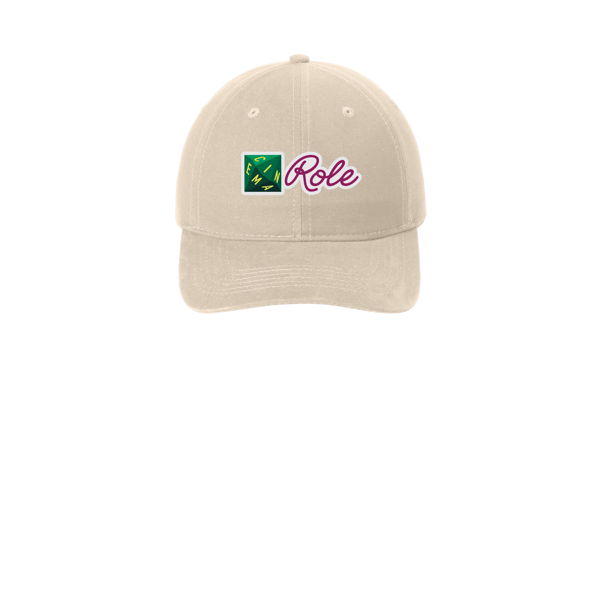 cinemarole-low-profile-dad-cap-embroidery-capfront-CP77-stone-flat-front