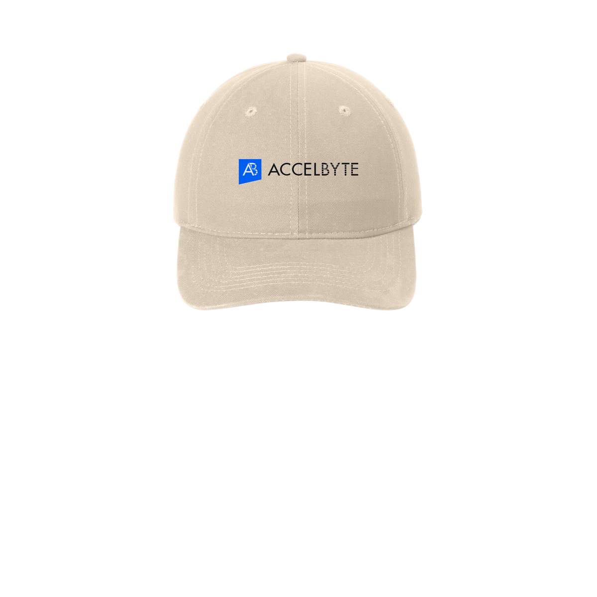 accelbyte-low-profile-dad-cap-embroidery-capfront-CP77-stone-flat-front