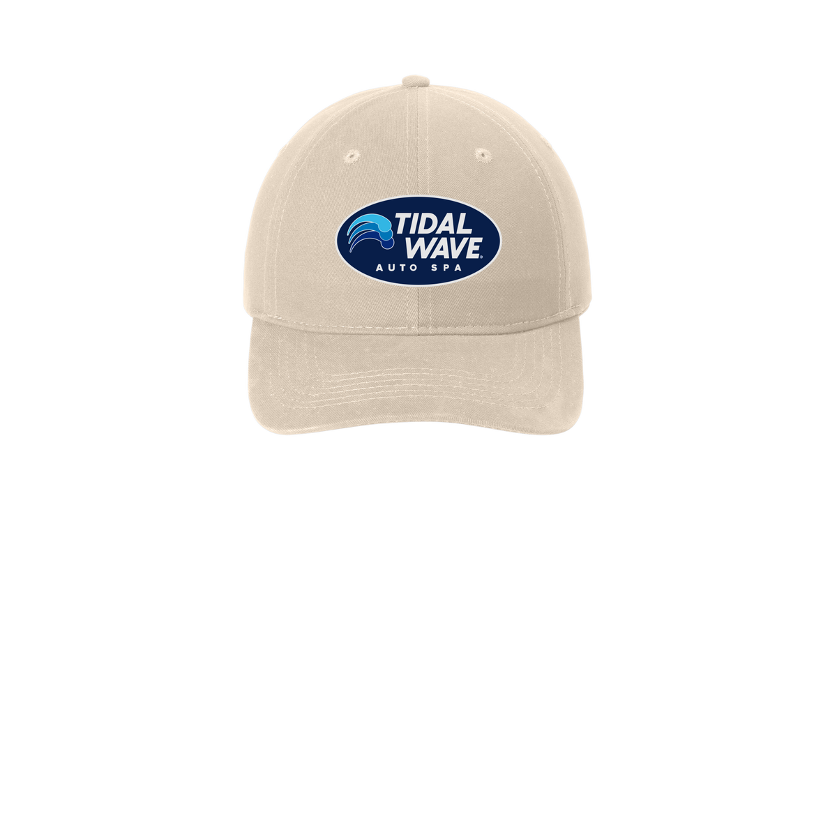 tidalwaveautospa-low-profile-dad-cap-embroidery-capfront-CP77-stone-flat-front