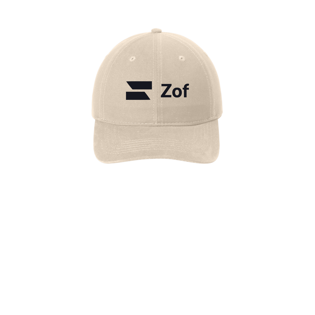 zof-low-profile-dad-cap-embroidery-capfront-CP77-stone-flat-front